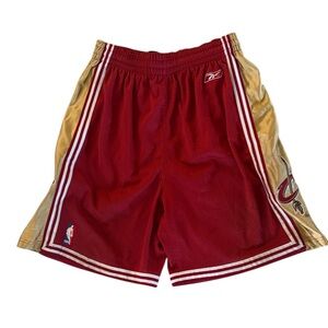 Authentic Reebok Cleveland Cavaliers Shorts Wine Mens 32 Basketball